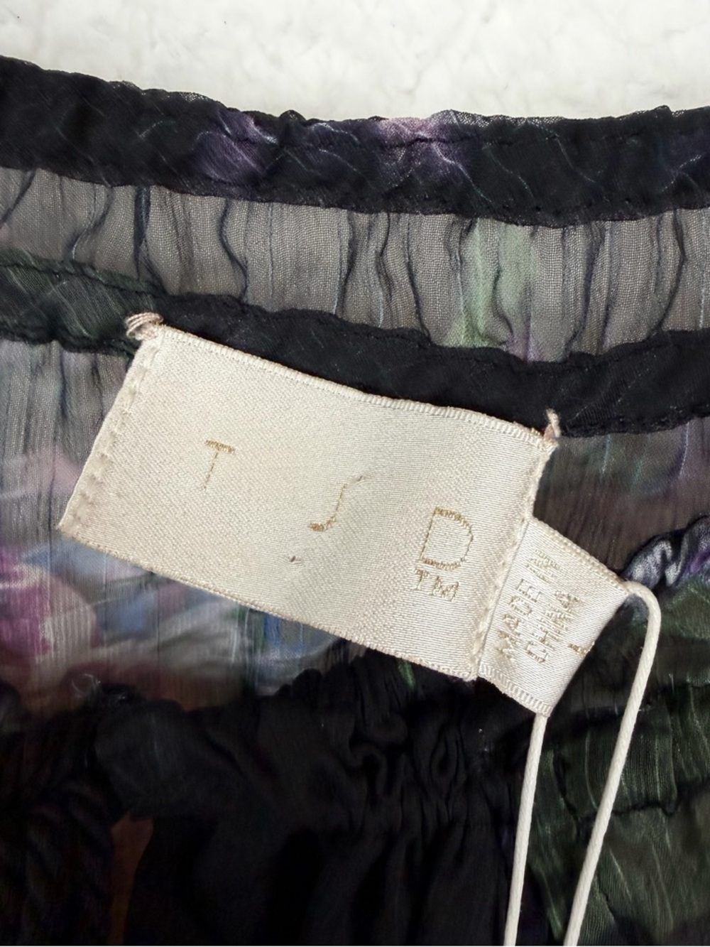 (NWT) THE JETSET DIARIES • Black/Multi Floral Peony Semi-Sheer Maxi Dress, L - Picture 12 of 14